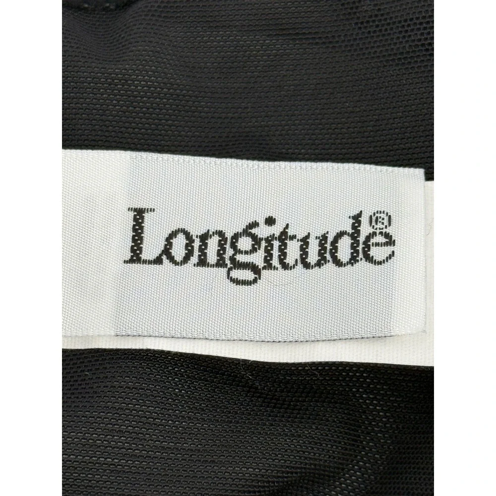 Longitude Womens Paisley Swim Dress Black White Tummy Control Sz 10